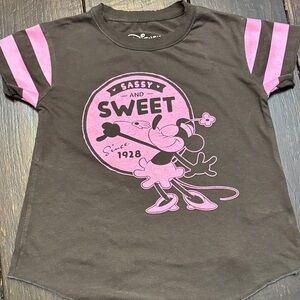Chaser.  Disney Minnie Mouse Sassy Tee - Black and Pink